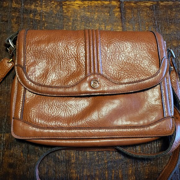 Vintage 70s brown Cross Body Purse - Picture 1 of 6